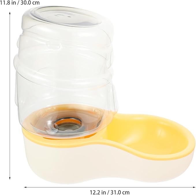 Automatic Pet Water Feeder Puppy Water Bowl Cream Yellow for Cats and Dogs Pet Drinking Container