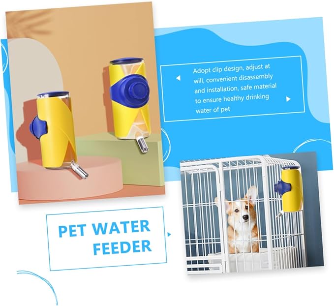 SUPVOX Automatic Pet Water Feeder Hanging Water Dispenser for Dogs and Cats Easy to Nozzle for Travel and Home Use
