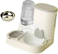Automatic Dog Feeder and Water Dispenser Food Feed Compact Portable Feeding Station Automatic Pet Feeder Dog Bowl for Puppy, Grey