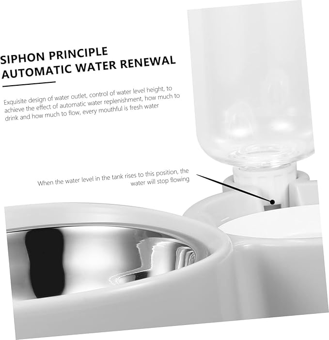 VICASKY Pet Water Dispenser and Feeder Bowl Automatic Dog Water Bowl with Unique Spill Design for Pets Easy to and Refillable