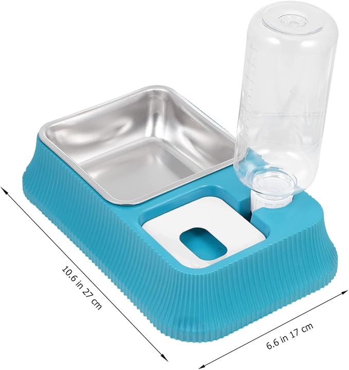 Automatic Pet Water Feeder Detachable Dog Bowl with Skid-Resistant Base Dual Food and Water Dispenser for Cats and Dogs Busy Pet Owners