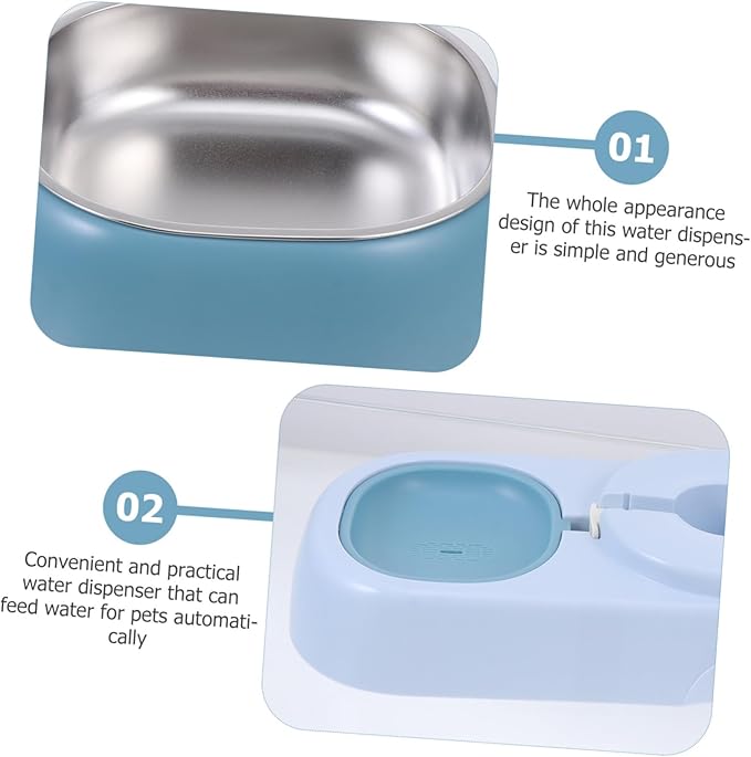 UPKOCH Automatic PET Water Dispenser Gravity Dog and Cat Drinking Fountain Dual Filters Practical 2.5L Capacity Water Feeder for Dogs and Cats