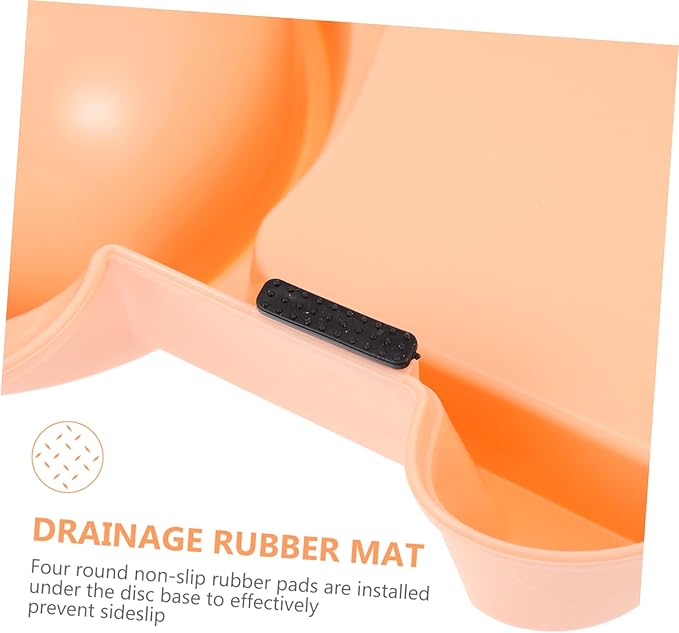 SUPVOX Multifunctional Pet Feeder Bowl Water Dispenser Stainless Steel Automatic Dog Food and Water Container for Home Use for Cats and Dogs Orange