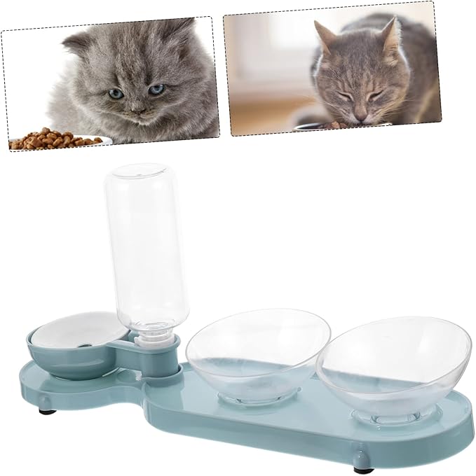 Automatic Cat Water Dispenser Raised Pet Feeder Bowl Tilt Bowls Pet Supply