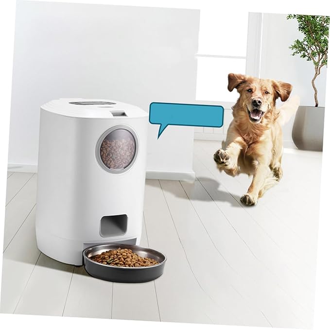 VANZACK 1pc Automatic Pet Feeder Capacity Timed Food Dispenser for Dogs and Feeding Device Memory Function and for Pet Owners
