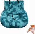 Dog Car Seat with Seat Belt Car Seat Dog Bed, Furry Safety Seat for Large and Small Dogs, Travel Pet Bed with Thick Cushions (Tie-Dye Royal Blue, 110×60cm)