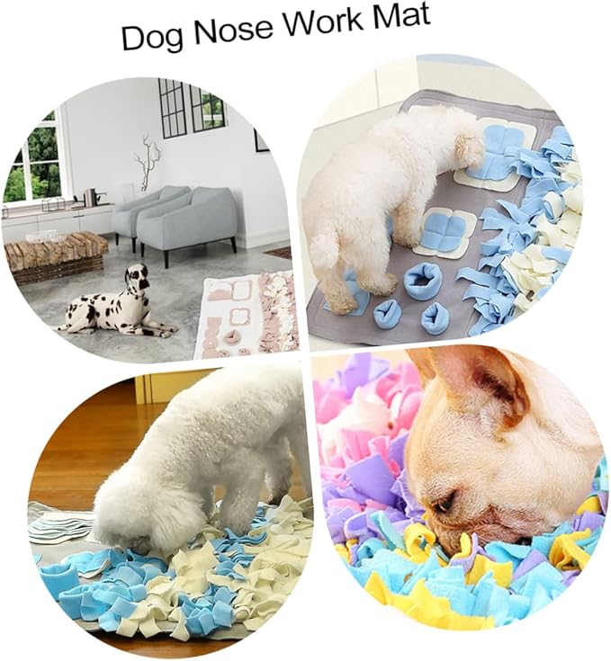 Pet Snuffle Mat for Dogs Interactive Foraging Feeding Blanket Removable Washable Nose Work Training Pad Great for Reducing Stress and Encouraging Play
