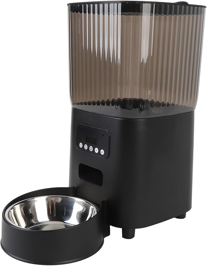 Automatic Cat Feeder, Timed Feeding, Pet Food Dispenser with Button Control, Convenient Time Meal Schedule, Avoid Overeating, Ideal Portion Control, Easily Meet Different Pet