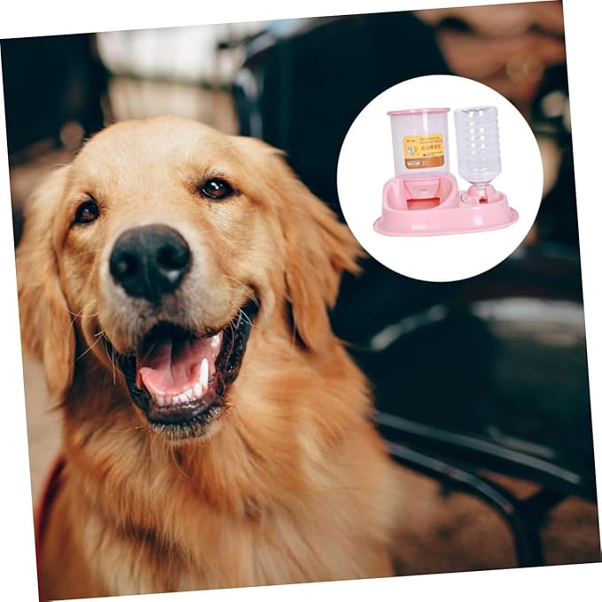 Happyyami Automatic Feeding and Drinking Bowl Large for Cats and Dogs Gravity Feeder Easy to Use and Maintain