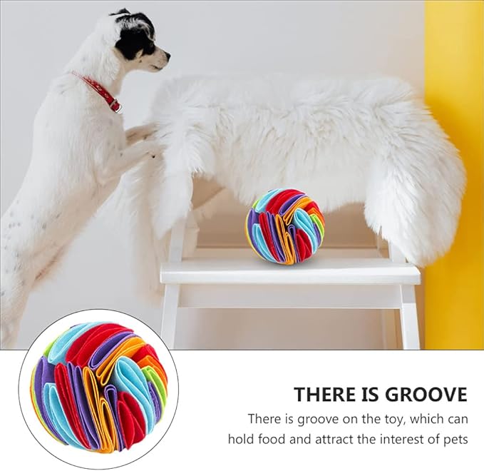 Dog Puzzle Toys Pet Snuffle Mat Dog Slow Feeding Mat Puppy Sniffing Pad Nose Work Blanket Training Feeding Foraging Skill for Small Medium and Large 4 Balls