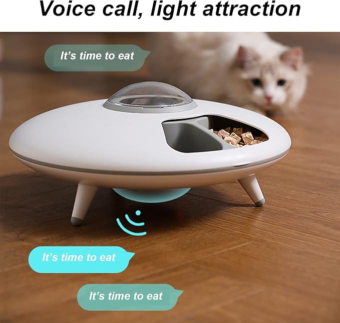 6 Meal Automatic Dog Cat Feeder, Dog Cat Wet & Dry Food Pet Feeder with Programmable Timer, Auto Dispenser for Small Cat Dog with Portion Control