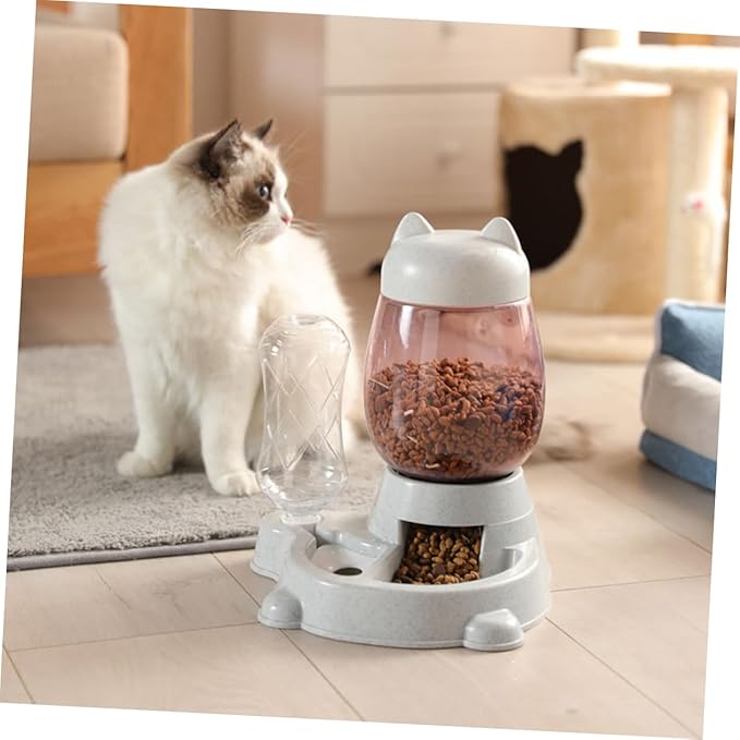 VANZACK Automatic PET Water Feeder Cat Ear Design Creative PET Drinking Tool for Dogs and Cats Easy Clean Water Dispenser 2L Capacity Grey