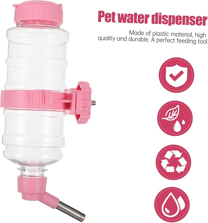 POPETPOP Automatic Pet Water Dispenser Feeder for Dogs Cats Rabbits Durable Easy to -Mounted Drinker for Daily Hydration
