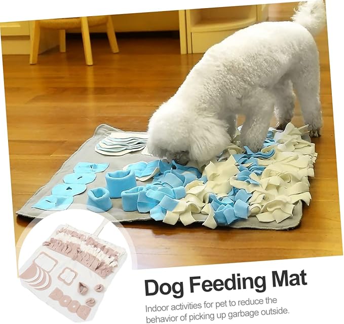 UPKOCH Dog Snuffle Mat for Dogs Pet Foraging Activity Pad Small Training Blanket for Nose Work Machine Washable and Safe for Pet Play