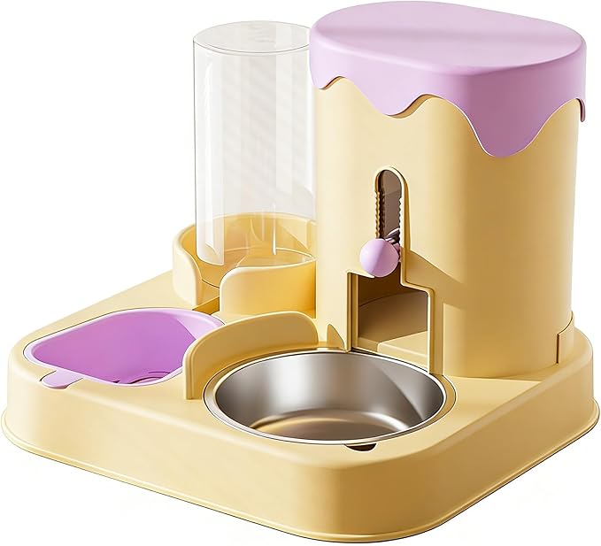 Pet Feeder, cat and Dog Food Bowl, pet Feeding and Drinking All-in-one Machine.