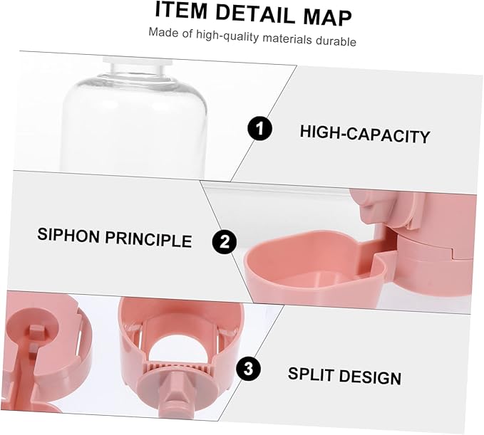 1pc Pet Water Feeder Automatic Hanging Water Dispenser for Cats Dogs Compact Material Prevents Spills for Busy Pet Owners