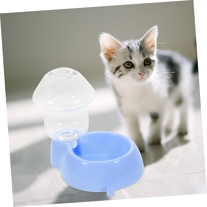 Automatic Cat and Dog Water Dispenser Gravity Feeder Durable Mushroom-Shaped Water Bowl for Pets Easy to Clean Safe Material for Home Use