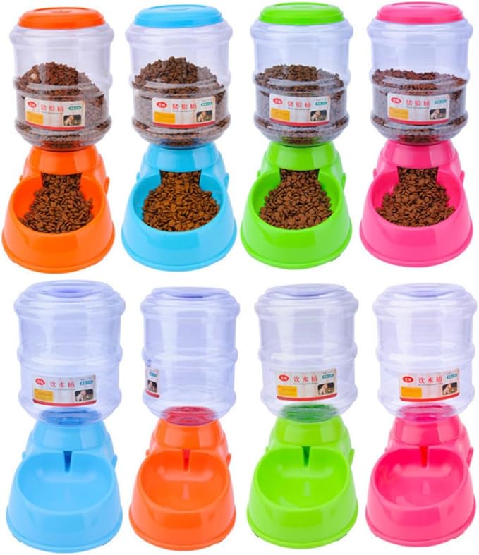 HANABASS Automatic Pet Feeder for Large Dogs Capacity Non-Slip Base Easy to Clean Leakproof Pet Food Bowl