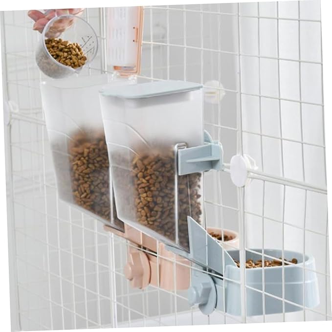 Balacoo 2l Hanging Automatic Dog Feeder with Blue Gradient Design, Large Capacity Pet Food Dispenser Bowl for Puppies and Dogs, Suitable for Cage Feeding and Slow Feeding Scenarios