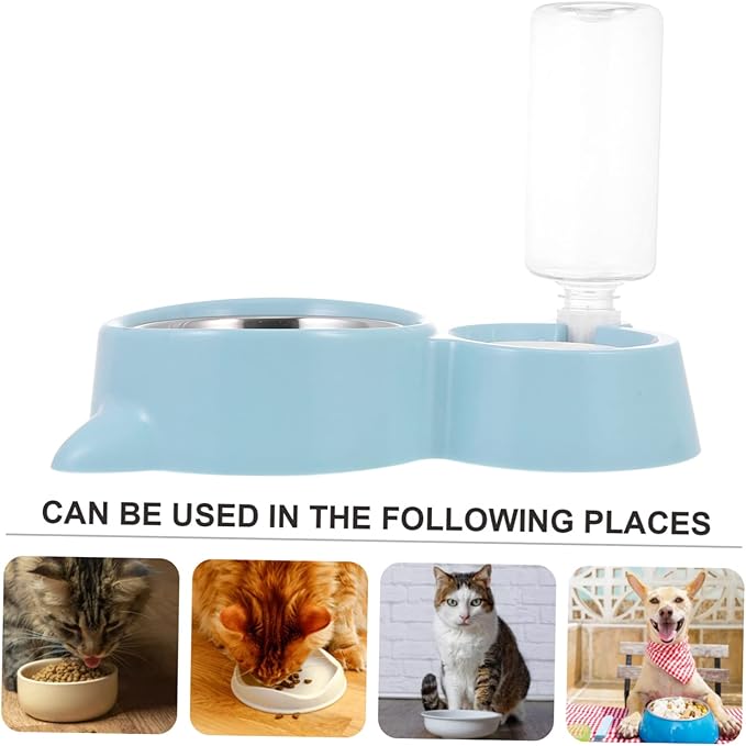 SUPVOX 1pc Pet Drinking Bowl Detachable Design Stainless Steel Pet Feeder for Cats and Dogs Easy to Lightweight and Portable Tip Water Container