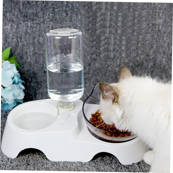 HANABASS Inclined Pet Bowl Automatic Water Feeder Dog Food Dispenser Dog Cat Feeder