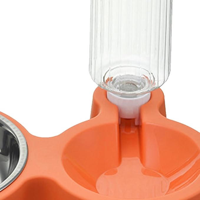 Dog Water and Food Bowl Set, 2 in 1 Automatic Cat Feeder Pet Water Dispenser Double Cat Bowls with Automatic Water Dispenser for Dogs Cats