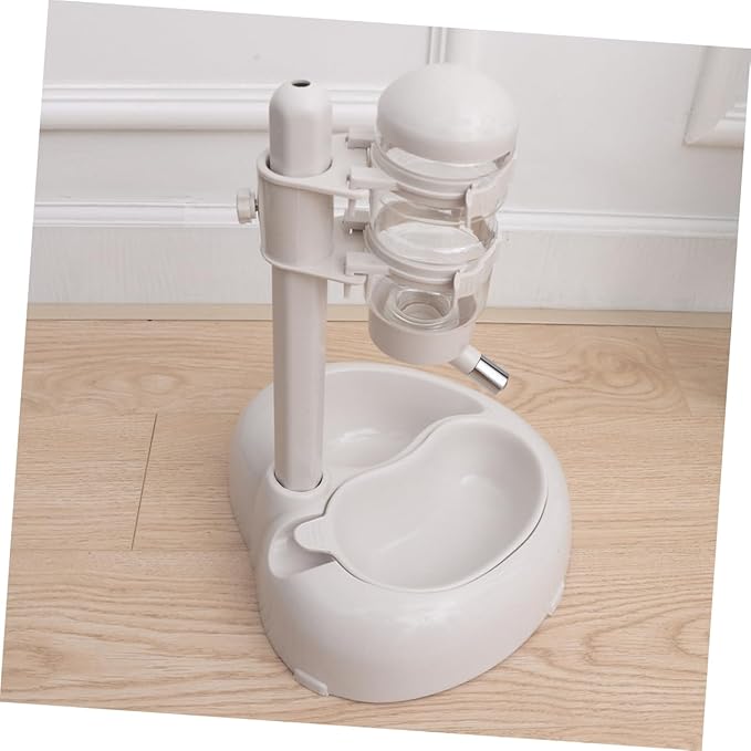 NOLITOY Pet Automatic Feeder White Wall-Mounted Drinking Fountain for Dogs and Cats Non- Design Easy to Height Automatic Water Dispenser for Pets