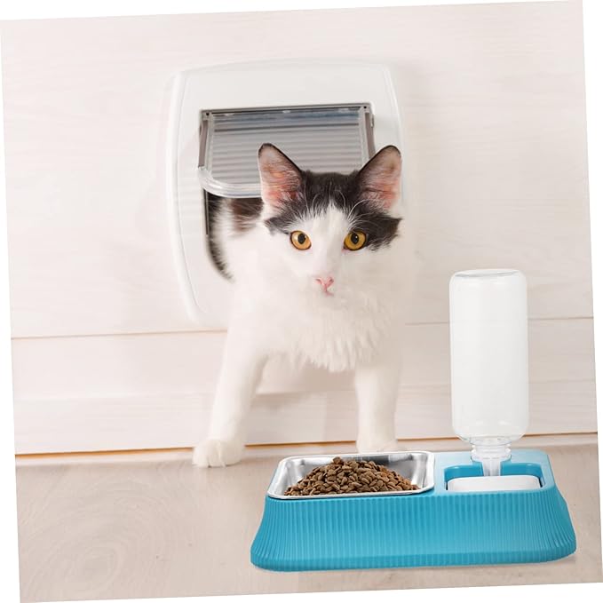 TOYANDONA Pet Feeder Detachable Dog Bowl with Non Slip Base Automatic Water Dispenser for Cats Dogs and Rabbits Easy to and Replace for Indoor Use