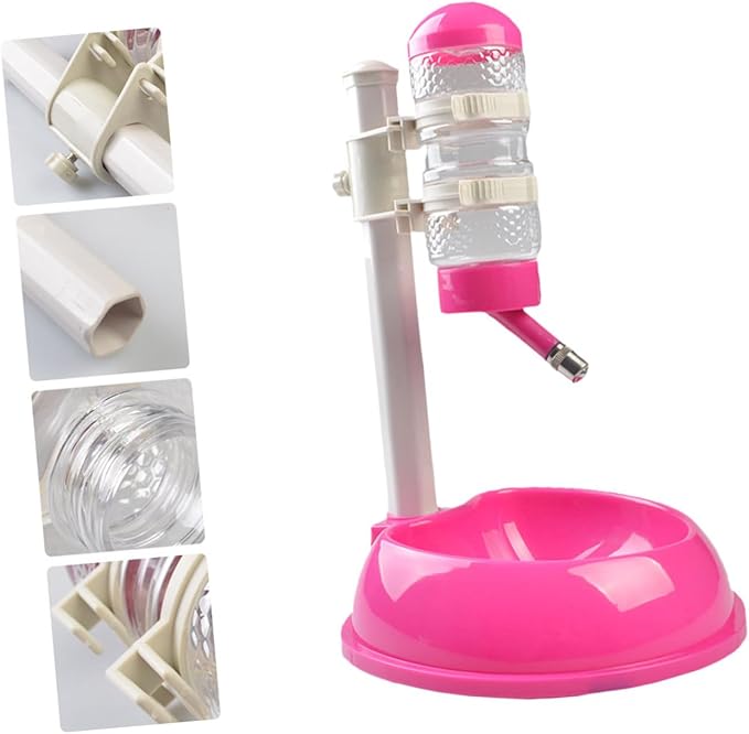 GANAZONO Automatic PET Water Dispenser Adjustable Feeding Bowl Food-Grade Plastic for Dogs and Cats Gravity Waterer for Pets
