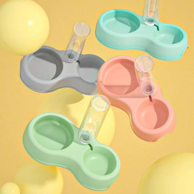 Hot cat Bowl Dog Bowl Automatic Drinking and Feeding one Double Bowl cat Food Bowl Drinking Bowl pet Supplies
