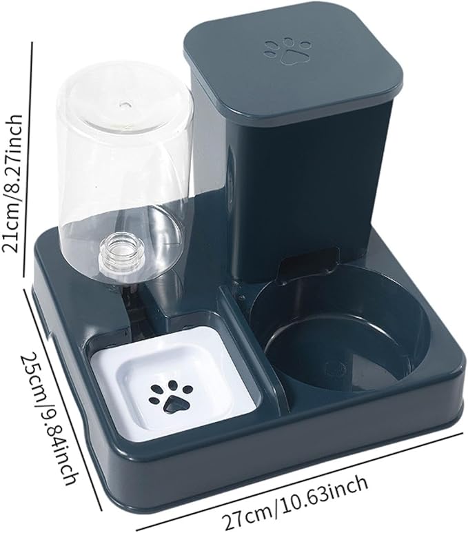 2 in 1 Automatic Pet Waterer Pet Food Bowl Large Capacity Self Dispensing Automatic Cat Drinker Bowl Dispenser for Puppy Dogs