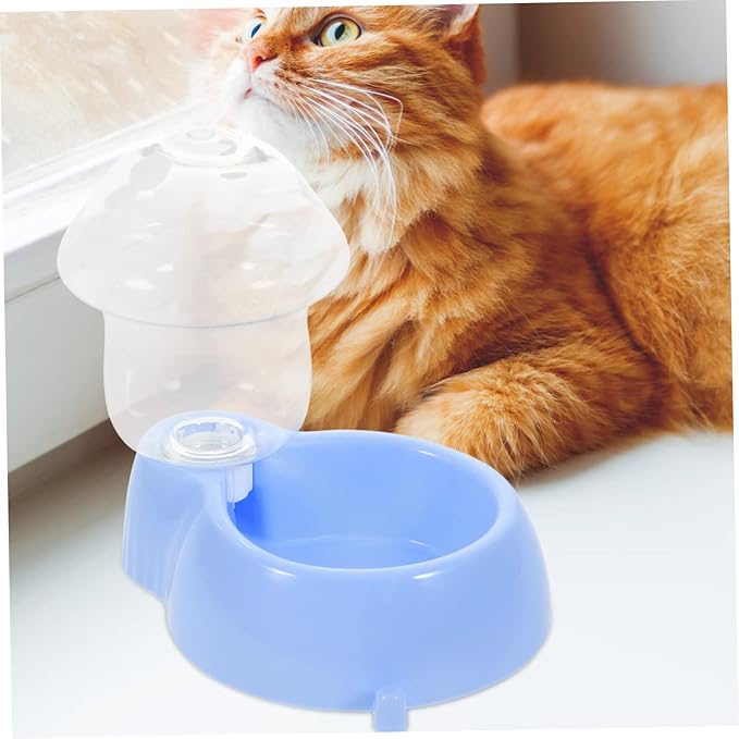 Automatic Cat and Dog Water Dispenser Gravity Feeder Durable Mushroom-Shaped Water Bowl for Pets Easy to Clean Safe Material for Home Use
