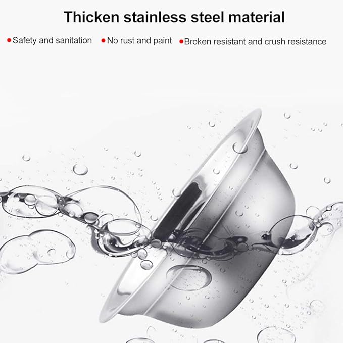 Automatic Pet Feeder & Water Bowl for Dogs Cats | Dual - Function Food & Water | Removable Baffle & Siphon Design | Adjustable Height | Easy Maintain Stainless Steel
