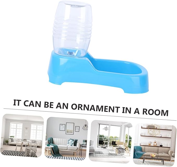 Puppy Water Feeder Creative Automatic Pet Drinking Tool for Dogs Puppies Smooth Design Non Tip Water Bowl for Home Pet Shops Blue