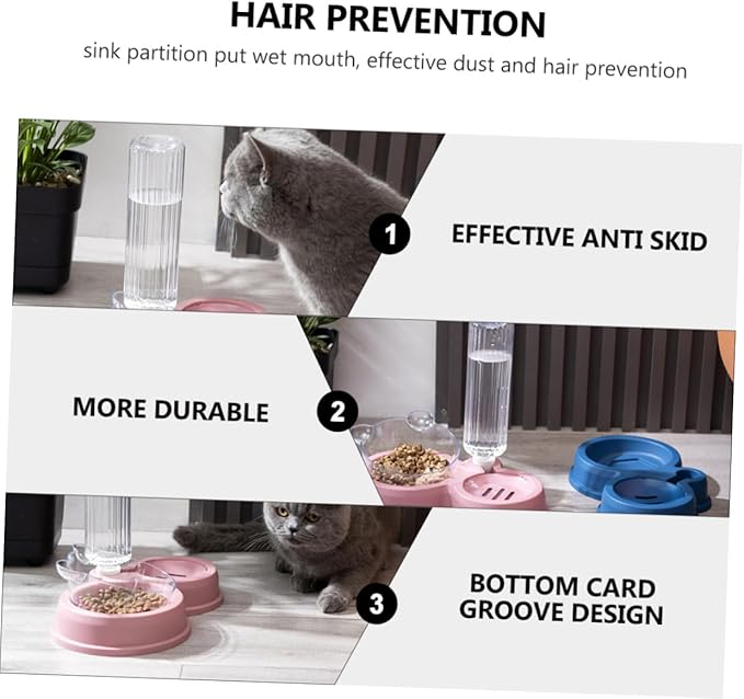 DOITOOL Ergonomic Cat Feeding Bowl Pet Water Bowl Spill Design Non-Slip Bottom for Easy Cleaning