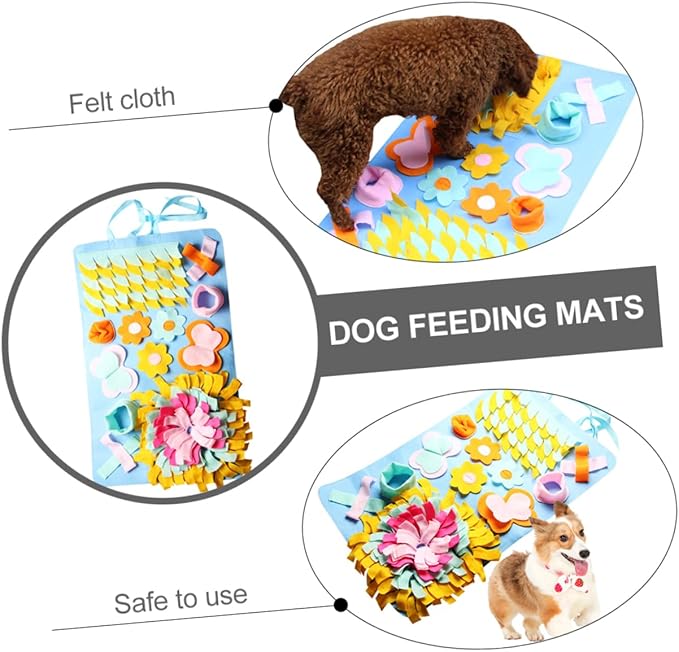 BESPORTBLE Interactive Pet Sniffing Mat for Dogs Feeding Training Cushion Engaging Nose Work Game Prevents Choking Bright Fun Design for Pets