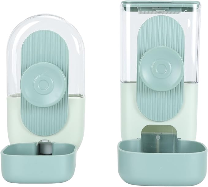 ANGGREK Waterer Set, Multipurpose Removable Reusable Automatic Pet Water Dispenser for Kennel for Small Pets (Green)