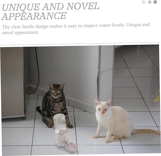 Kisangel Automatic Hanging Dog Water Bottle Pet Cat Water Dispenser Kennel Waterer Portable Cage Mounted Feeder for Pets Easy to Clean and Stable Design