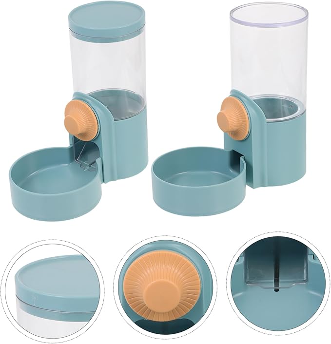 2pcs Automatic Cat Water and Food Dispenser Hanging Feeders for Animals for Cats Dogs and Pets Easy to Install and Convenient for