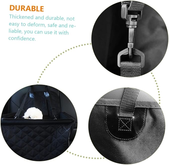 Dog Car Bed with Belt Non Slip Cushion for Pets Portable and Lightweight Car Seat Protector Durable and Easy to Clean for Dog Travel Cars and Suvs