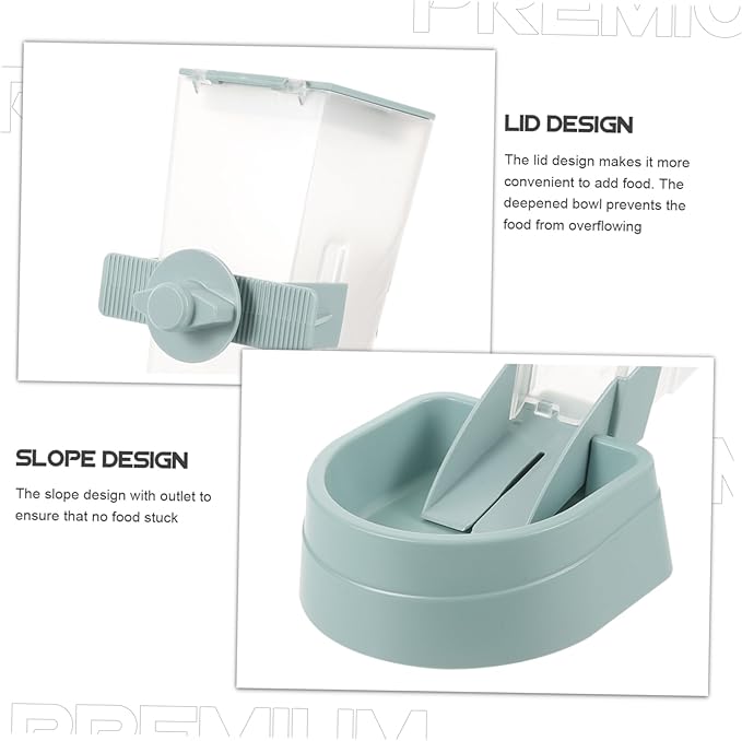 2L Automatic Dog Feeder Hanging Design Blue PET Food Dispenser for Puppies Easy to Use PET Supplies
