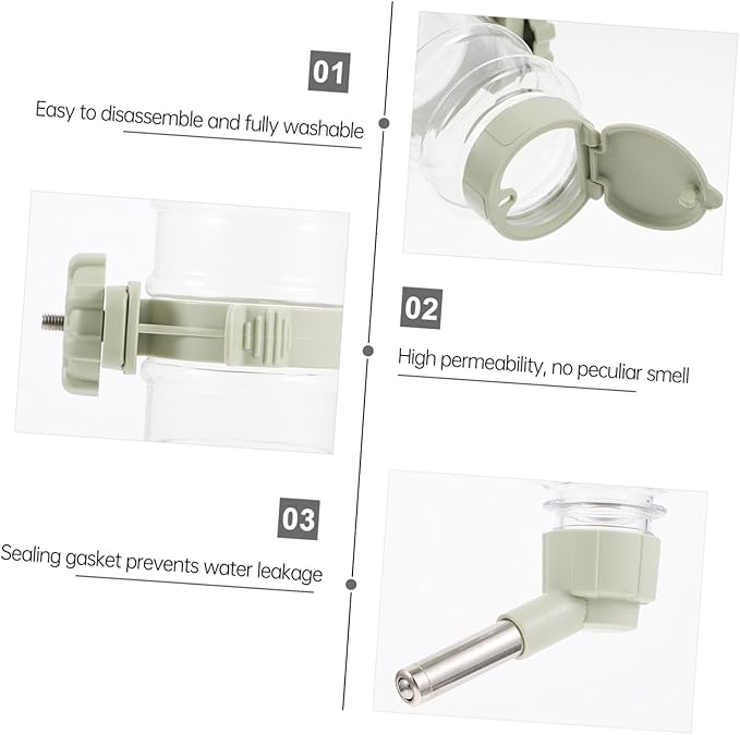 Milisten 2pcs Automatic Pet Water Dispenser Capacity Wall-Mounted Cats and Animals Easy Installation Leak Water Feeder