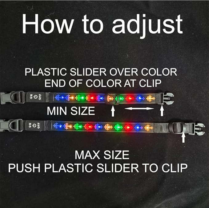 Subversive USB-C led Light up Dog Collar,Star Running LED Design Comfortable and Soft Material,Multicolored Lighting (CR-Black, L(15.7-19.7"))
