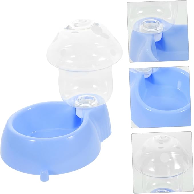 GANAZONO Automatic Cat and Dog Water Dispenser Gravity Feeding Mushroom Shape Pet Waterer Durable and Safe for Home Use Easy to Monitor Water Levels for Cats and Dogs