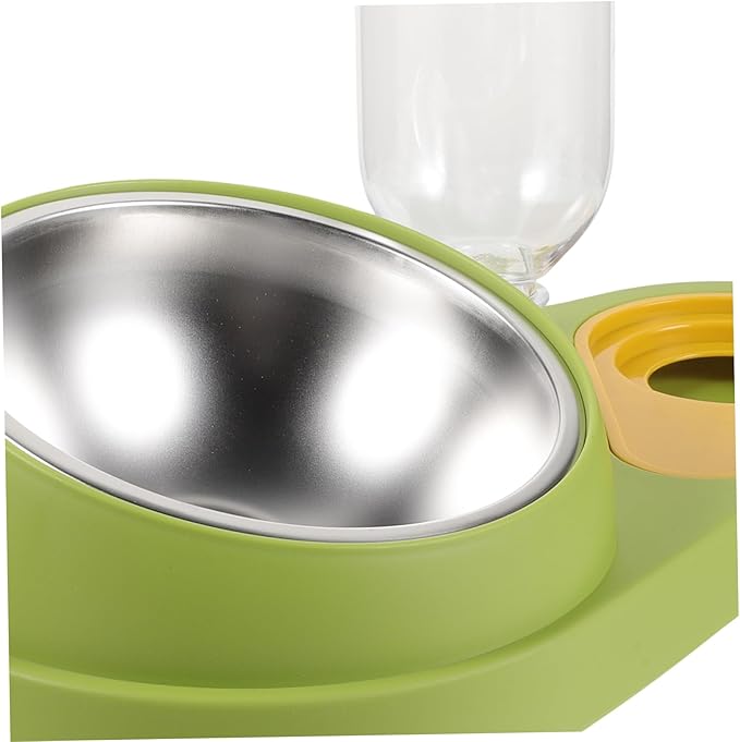 Yardwe Cat Dog Feeder with Water Bowl Automatic Pet Feeder Gravity-Driven Refill System Lightweight Easy to Assemble