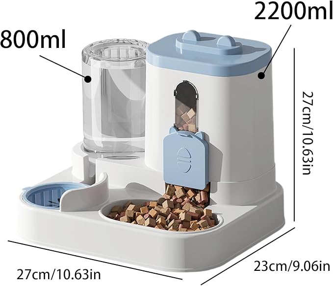 Dog Feeder, Automatic Pet Feeder, Large Capacity Food Dispenser with Flow System for Cats Kittens Small Medium Dogs Indoor Feeding, Convenient Daily Meal Supply for Home Use