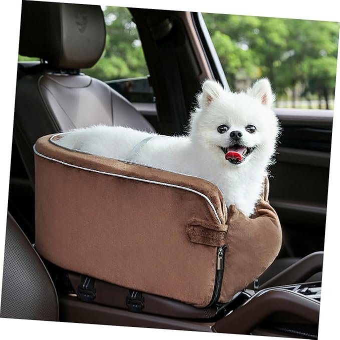 Yardwe Thickened Non-Slip Dog Car Bed Safety Belt Universal PET Cushion for Dogs and Cats Washable Car Seat Cover for Travel Suitable for Medium Pets