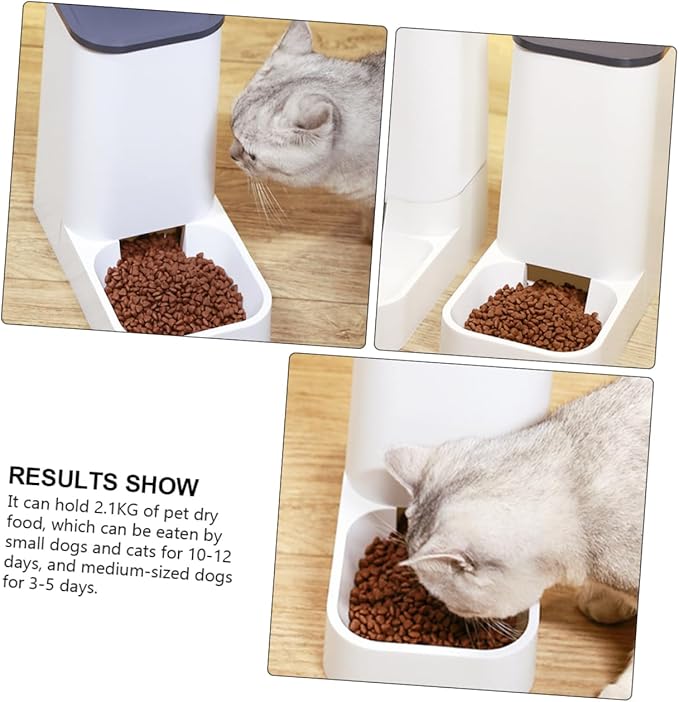 Milisten 1pc Automatic Pet Feeder for Dogs and Cats Plastic Pet Food Dispenser Convenient Dry Food Feeder Non- Bottom Design