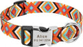 Fashion Custom Dog Collar Nylon Print Personalized Pet Collar Puppy Dog ID Collars Free Engraved ID for Small Medium Large Dogs 147 Orange 23 to 30 cm