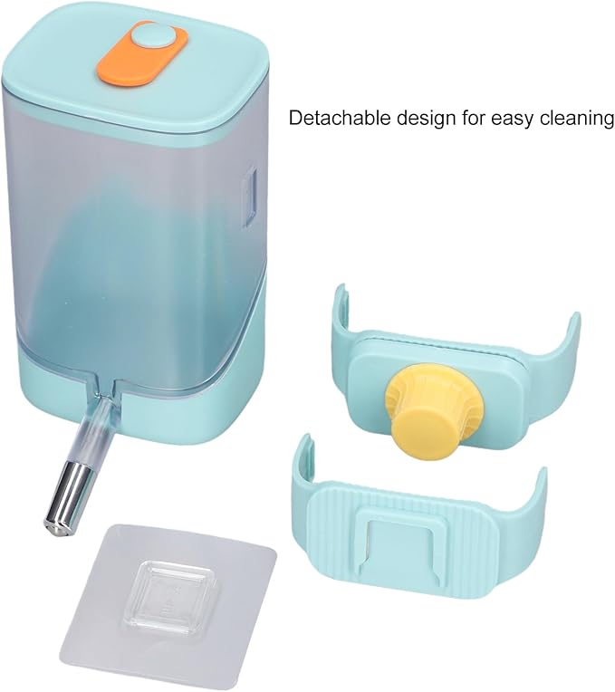 Automatic Pet Waterer Feeder, 2.1L Stainless Steel Ball Cage Hanging Water Dispenser Dogs Cats Pets Animals (Green)
